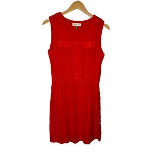 Amour Vert Kiara silk sleeveless dress tangerine size medium